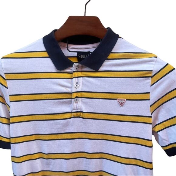 π‘ GUESS Polo Shirt Mβ | Retro Stripe Vibes π― - Picture 5 of 6
